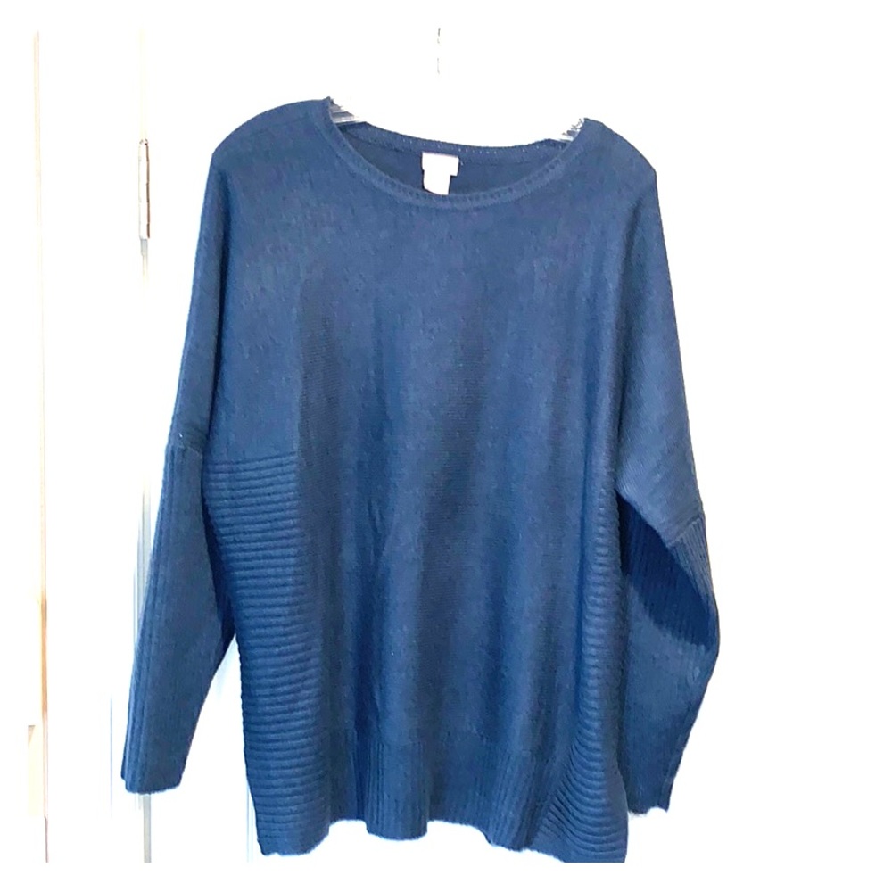 Chico’s Casual Blue Sweater NWT Sz 2